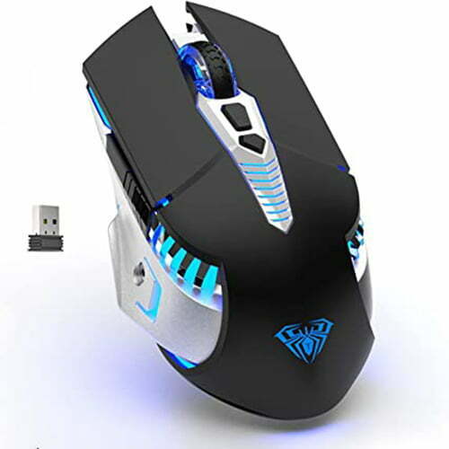 AULA241.jpg AULA 2.4G Wireless Gaming mouse , Rechargeable Bluetooth 5.0 3.0 Computer Mice with Side Buttons - Image 2