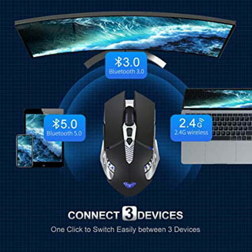 AULA242-1.jpg AULA 2.4G Wireless Gaming mouse , Rechargeable Bluetooth 5.0 3.0 Computer Mice with Side Buttons - Image 3