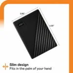 ⁦My Passport 5TB black - Portable Hard Drive with password protection and auto backup software⁩ - الصورة ⁦4⁩