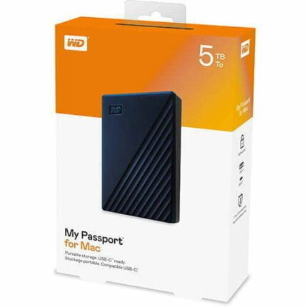 My Passport 5TB black - Portable Hard Drive with password protection and auto backup software