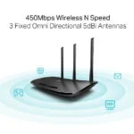 ⁦راوتر لاسلكي TL-WR940N من تي بي لينك - 450 ميجابت/ثانية - اسود⁩ - الصورة ⁦3⁩