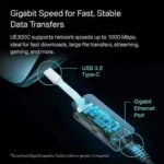 TP-Link USB C To Ethernet Adapter(UE300C), RJ45 To USB C Type-C Gigabit Ethernet LAN Network Adapter - Image 3