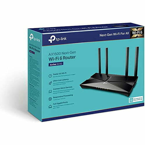 TPLINK3.jpg TP Link WiFi 6 AX1500 Archer AX10,Smart WiFi,Triple Core CPU, Gigabit, Dual Band, OFDMA, MU MIMO, Works with Alexa, Wireless Router - الصورة 1