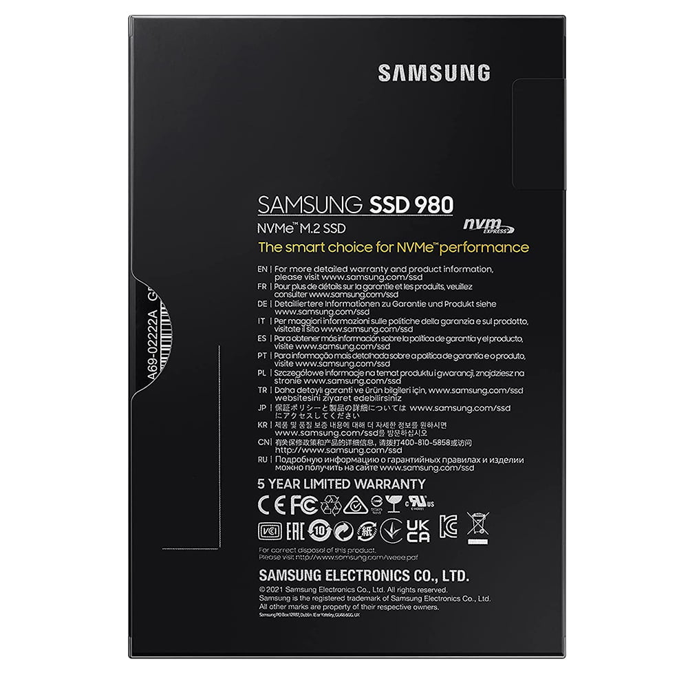 71L65JVWDpL._AC_SL1500_ Samsung 980 250 GB PCIe 3.0 (up to 2,900 MB/s) NVMe M.2 Internal Solid State Drive (SSD) (MZ-V8V250BW) - Image 3