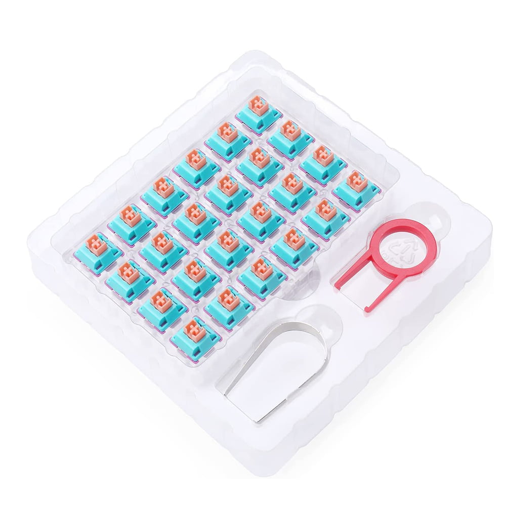 61VyBA7-h9L._AC_SL1500_ Redragon A113 Bullet-R Linear Mechanical Switch, 3-Pin Plate Mounted Red Switches Equivalent, Hot-Swappable DIY Keyboard Quiet Switch Mod, 80 Million Click(24 pcs Switches, Keycap + Switch Puller) - Image 7