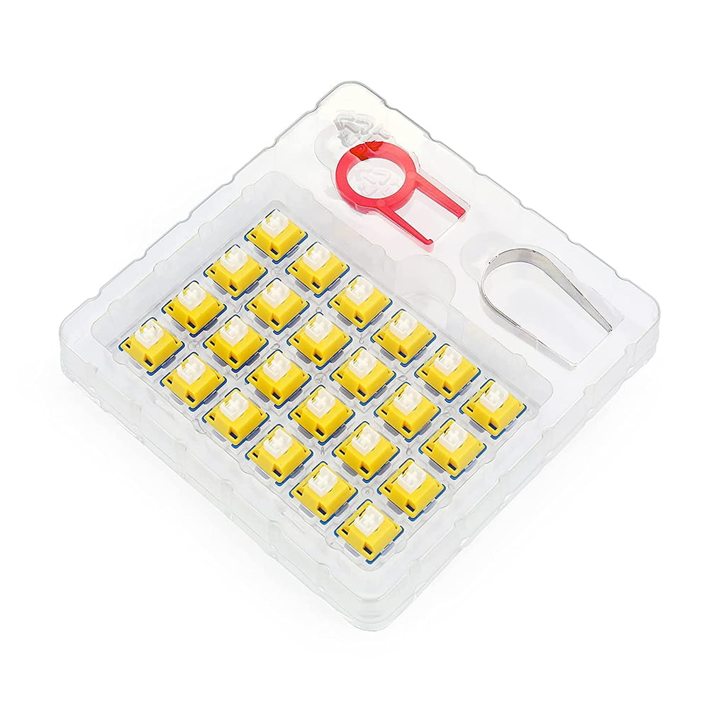 71Df3MbcXUL._SL1500_ Redragon A113 Bullet-B Tactile Mechanical Switch, 3-Pin Plate Mounted Blue Switches Equivalent, Hot-Swappable DIY Keyboard Clicky Switch Mod, 50 Million Click(24 pcs Switches, Keycap + Switch Puller) - Image 6