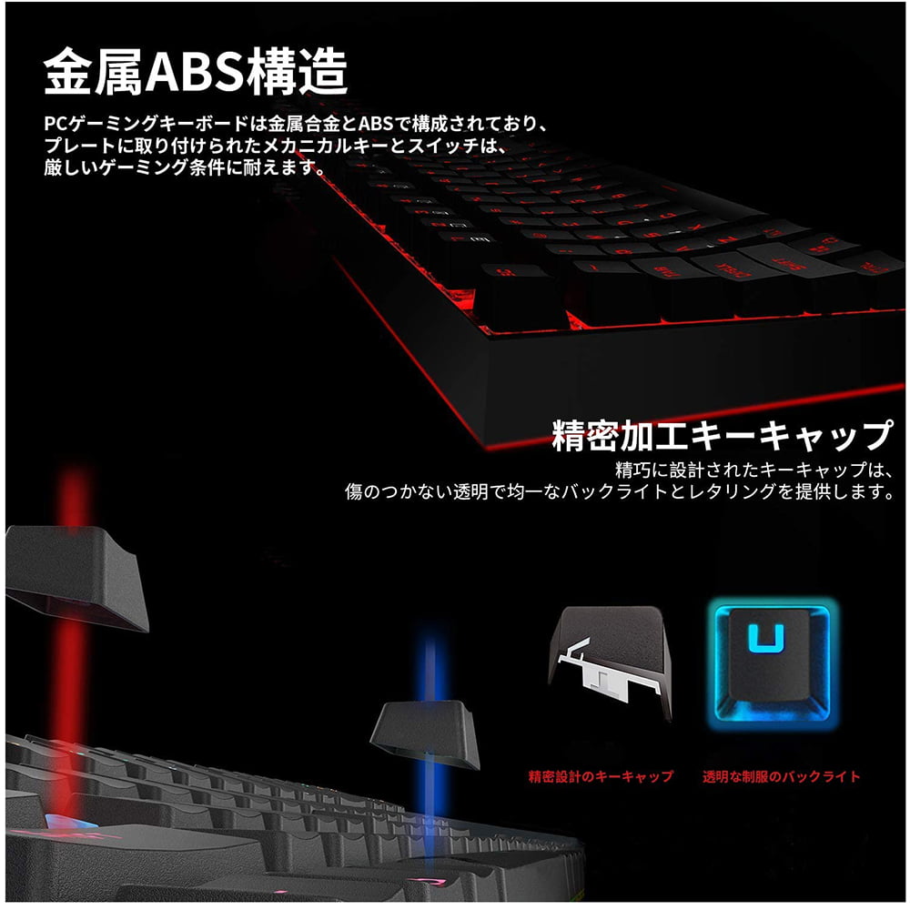 71R9VTXB-GL._AC_SL1500_ Redragon K552-BA Mechanical Gaming Keyboard and Mouse Combo & Pad (K552 Blue Switch Red LED + M601-3 3200dpi + P001 32x26cm) - Image 4