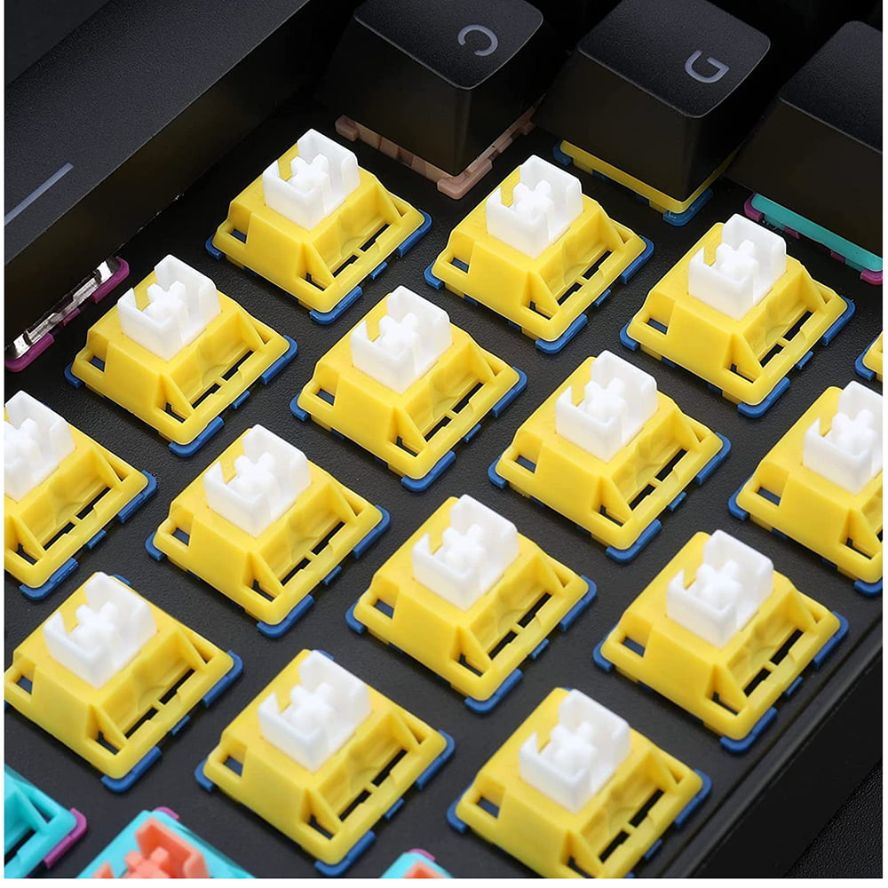 71SvA4pcuzL._SL1500_ Redragon A113 Bullet-B Tactile Mechanical Switch, 3-Pin Plate Mounted Blue Switches Equivalent, Hot-Swappable DIY Keyboard Clicky Switch Mod, 50 Million Click(24 pcs Switches, Keycap + Switch Puller) - Image 8