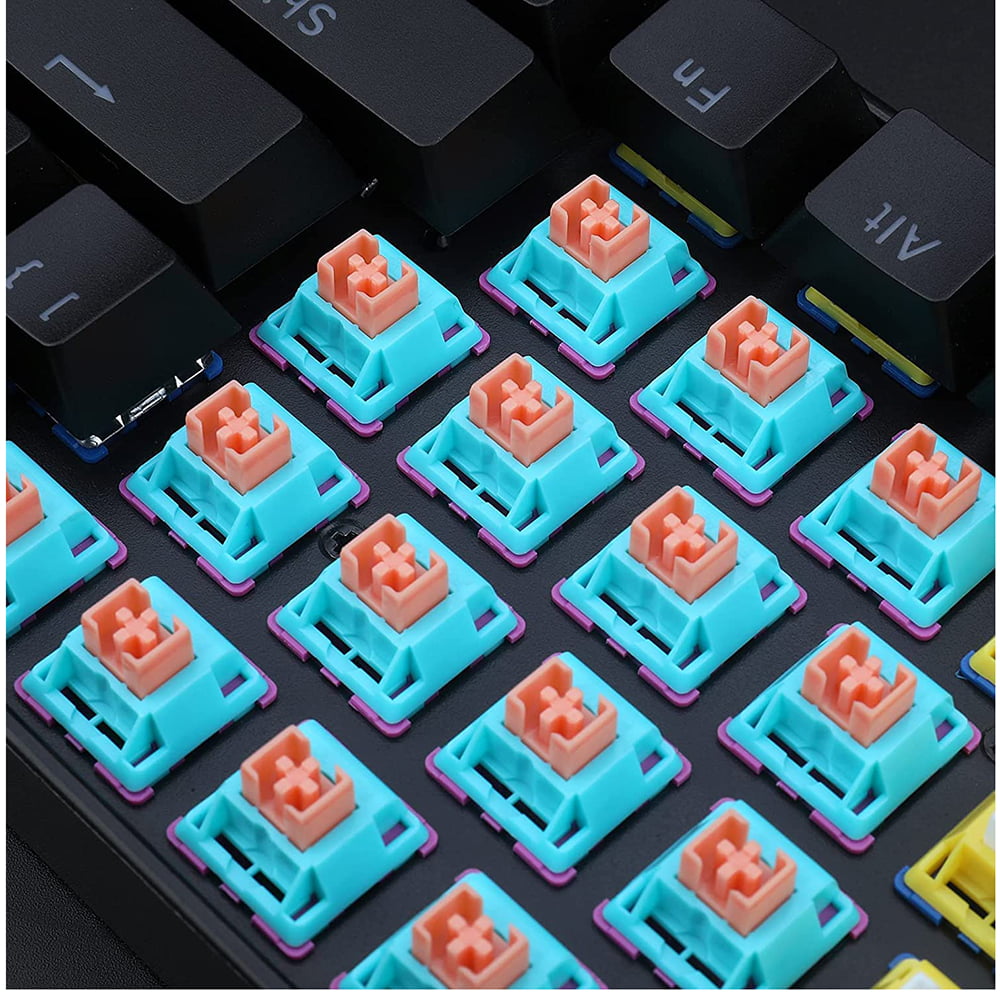 71raJjdWP7L._AC_SL1500_ Redragon A113 Bullet-R Linear Mechanical Switch, 3-Pin Plate Mounted Red Switches Equivalent, Hot-Swappable DIY Keyboard Quiet Switch Mod, 80 Million Click(24 pcs Switches, Keycap + Switch Puller) - Image 8