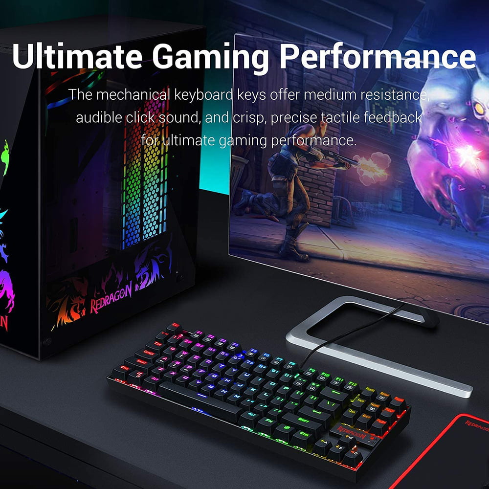 81XIg9JSHZL._AC_SL1500_ REDRAGON K552 RGB KUMARA Mechanical Gaming Keyboard - Blue Switches - Full RGB LED Lighting - Black - Image 4