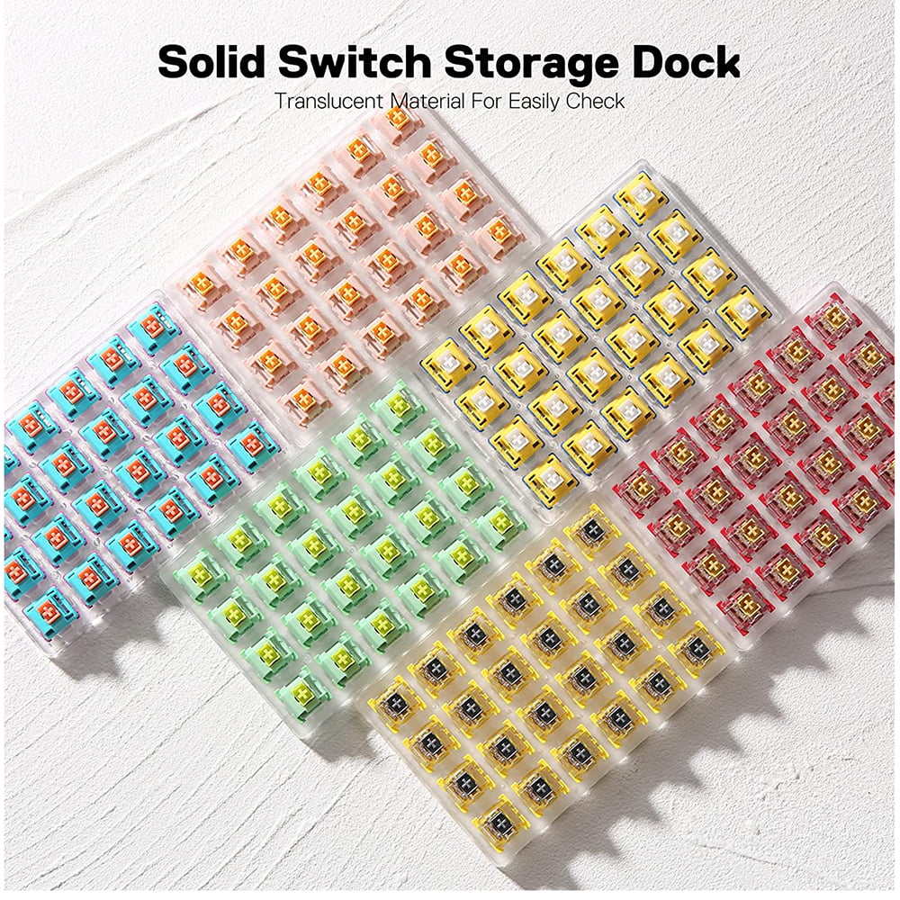 81ZqwfNj2ML._AC_SL1500_ Redragon A113 Bullet-R Linear Mechanical Switch, 3-Pin Plate Mounted Red Switches Equivalent, Hot-Swappable DIY Keyboard Quiet Switch Mod, 80 Million Click(24 pcs Switches, Keycap + Switch Puller) - Image 9
