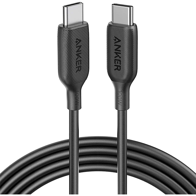 61dpVZyEGpL._AC_SL1500_ كابل شحن 2.0 باورلاين III طول 6 قدم. نوعه USB C الى USB C من انكر بقدرة 100 وات - الصورة 1