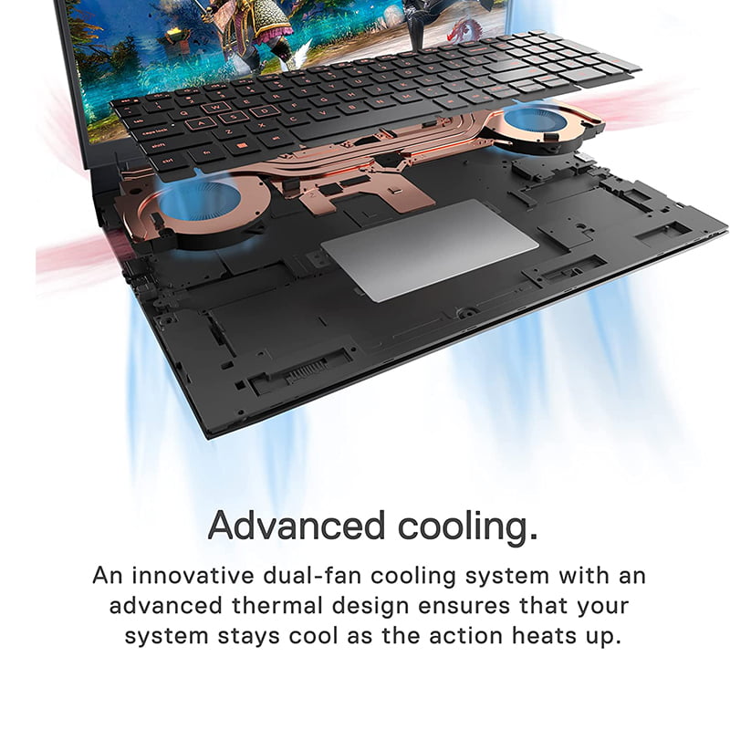 71t-NCL9kXL._AC_SL1500_ Dell G15 5520 15.6 Inch Gaming Laptop – 1080p FHD 120Hz Display, Core i7-12700H, 16GB DDR5 RAM, 512GB SSD - Image 5