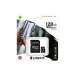 ⁦Kingston طاقة ذاكرة microSDXC كانفاس سيليكت بلس 128GB بسرعة قراءة 100 ميجابايت/ثانية A1 فئة 10 UHS-I + محول (SDCS2/128GB)⁩ - الصورة ⁦3⁩