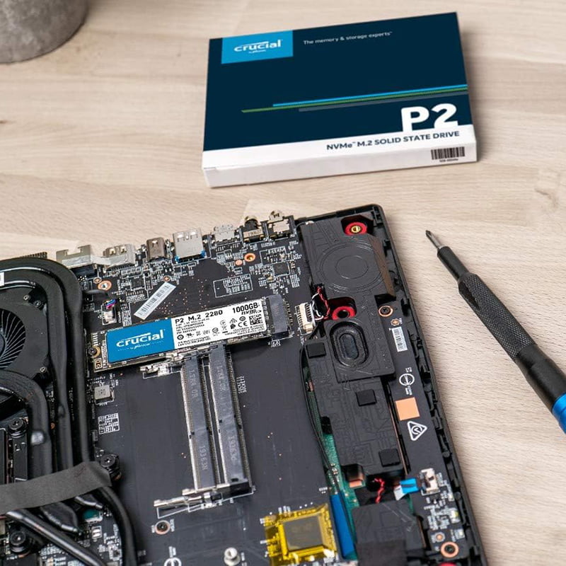 71+NCRvn1sL._AC_SL1280_ هارد SSD من كروشال P2 1 تيرابايت 3D ناند NVMe PCIe M.2، حتى 2400 ميجابايت/الثانية - CT1000P2SSD8 - الصورة 3